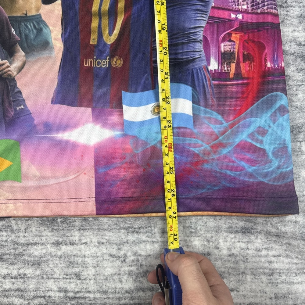 Ronoldo x Messi x Neymar Soccer Jersey T-Shirt Graphic Soccer Cr7 Size M/M Light - Picture 7 of 8